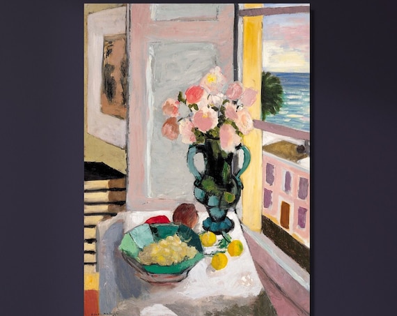 Henri Matisse Safrano Roses at the Window Floral Painting Poster