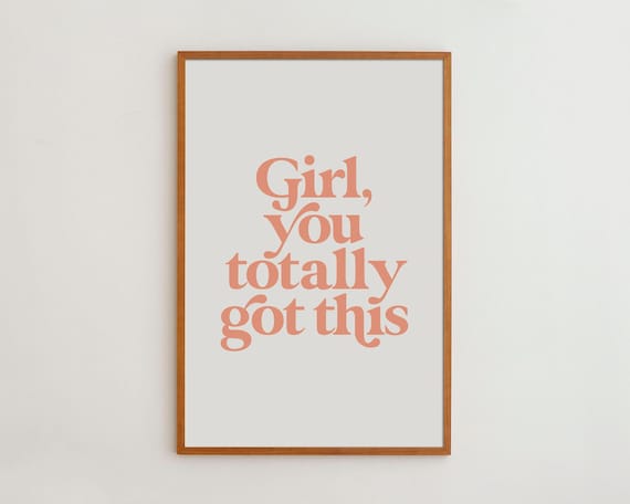 Feminist Empowering Quote, Modern Typography Poster