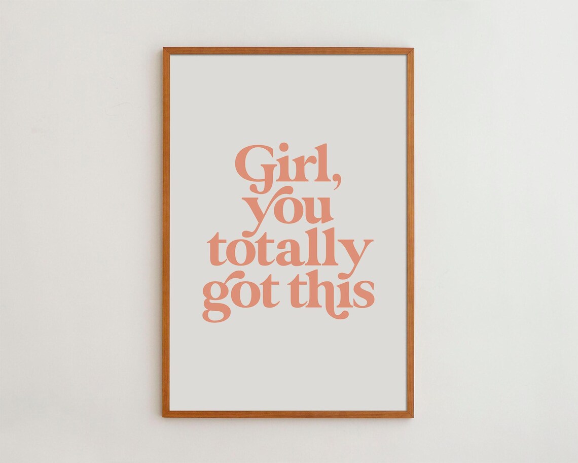 Feminist Empowering Quote, Modern Typography Poster