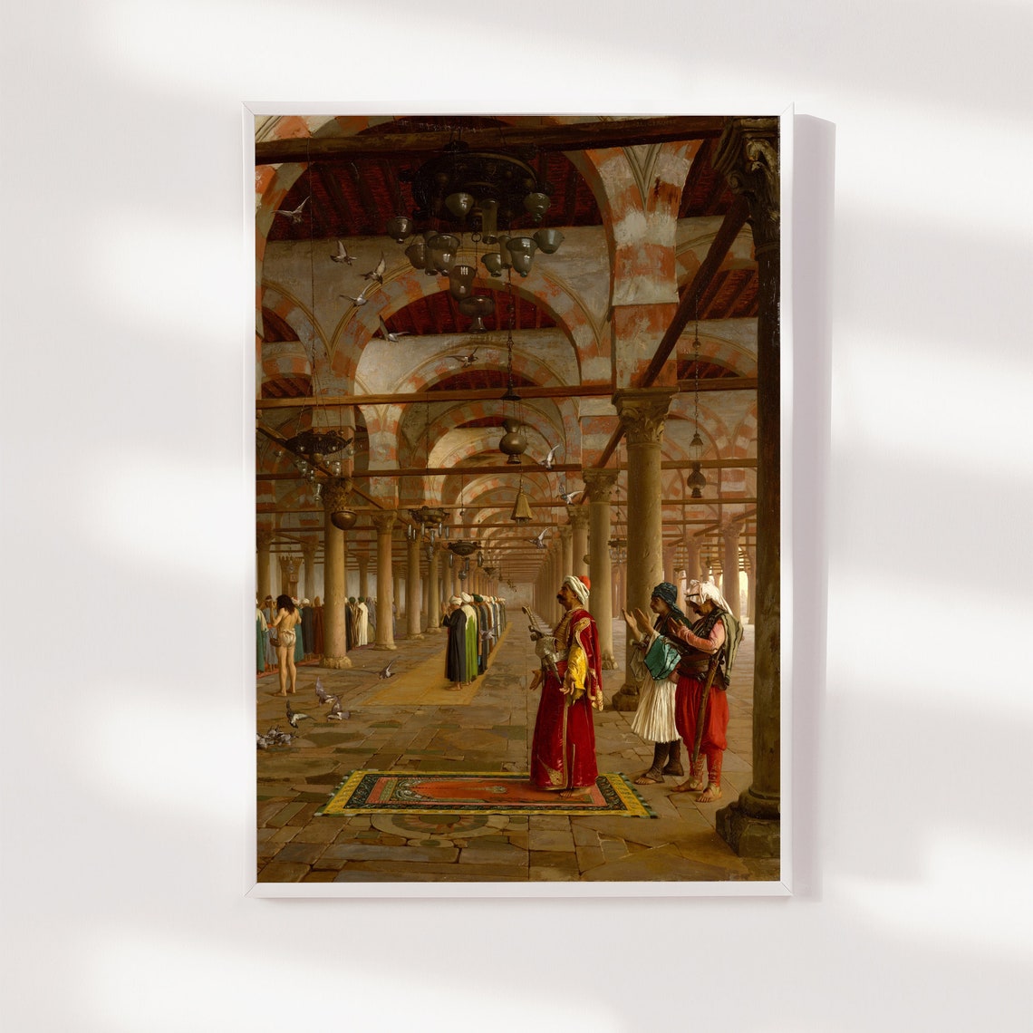 Jean Leon Gerome Prayer In The Mosque 1871 Orientalist Art Print - Image 4
