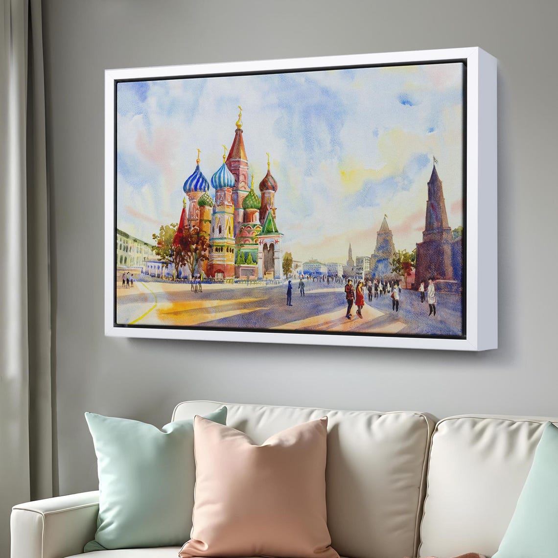Kremlin And Red Square St Basils Cathedral Moscow Wall Art Office Wall Decor Gift For Home Decor Regional Wall Decor - Image 3