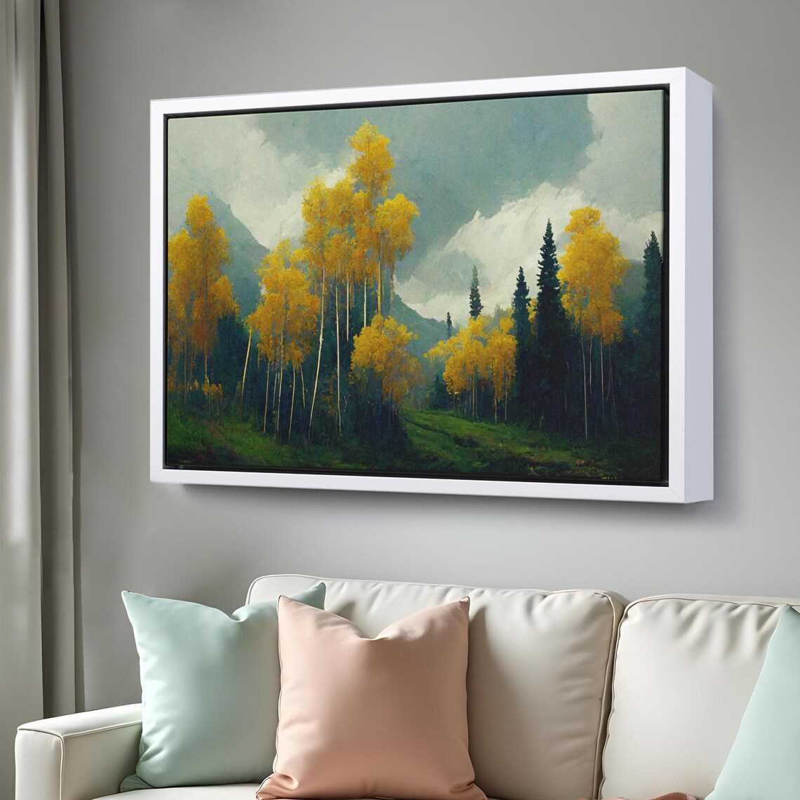 Forest Landscape On The Slope Landscape Wall Table Nature Wall Decor Nature Print Nature Decor - Image 3