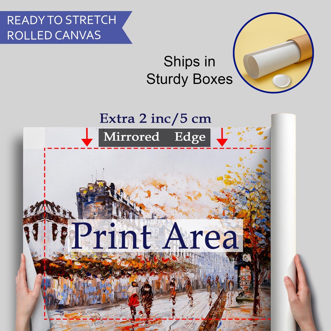 Paris Old Town Street Oil Painting Rainy Day Autumn Scene Poster - Image 4