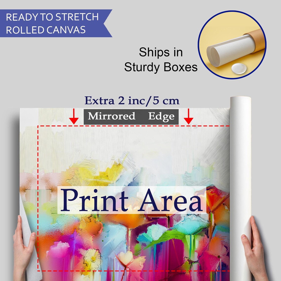 Abstract Colorful Flowers Oil Painting Vibrant Modern Floral Poster - Image 4
