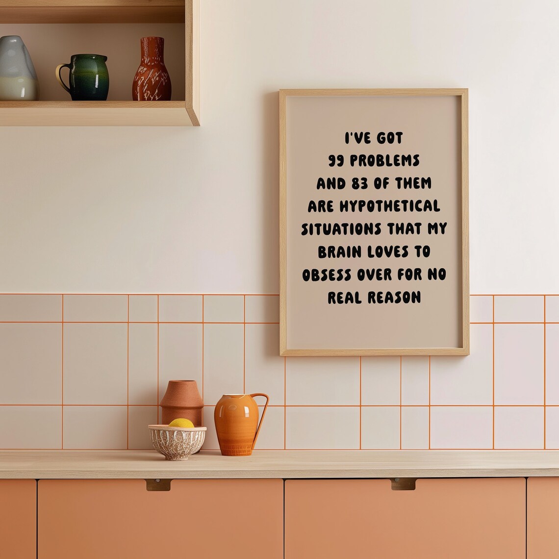 Therapy Quote Funny Typography Art Print, Therapy Room