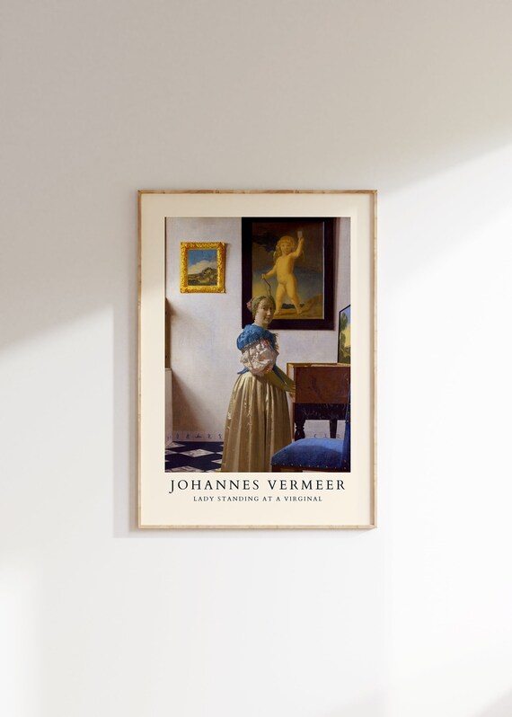 Johannes Vermeer Poster Vintage Gallery Art Print Vermeer Print Famous Art Vintage Museum Print Vermeer Vintage Wall Art Ideal Gift