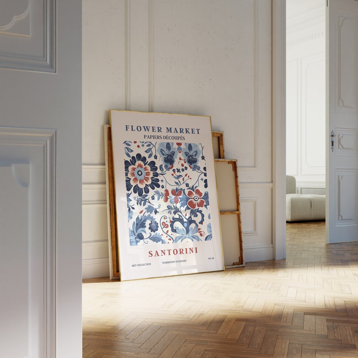 Flower Market Modern Floral Art Print, Scandinavian Style - Image 4