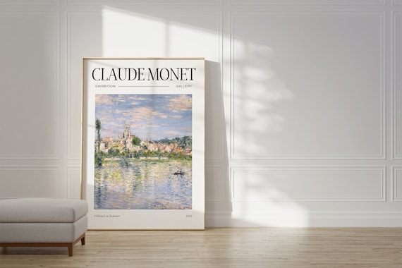Claude Monet Poster Mid Century Modern Wall Art For Aesthetic Room Decor Monet Print As Best Friend Gift Monet Exhibition Poster