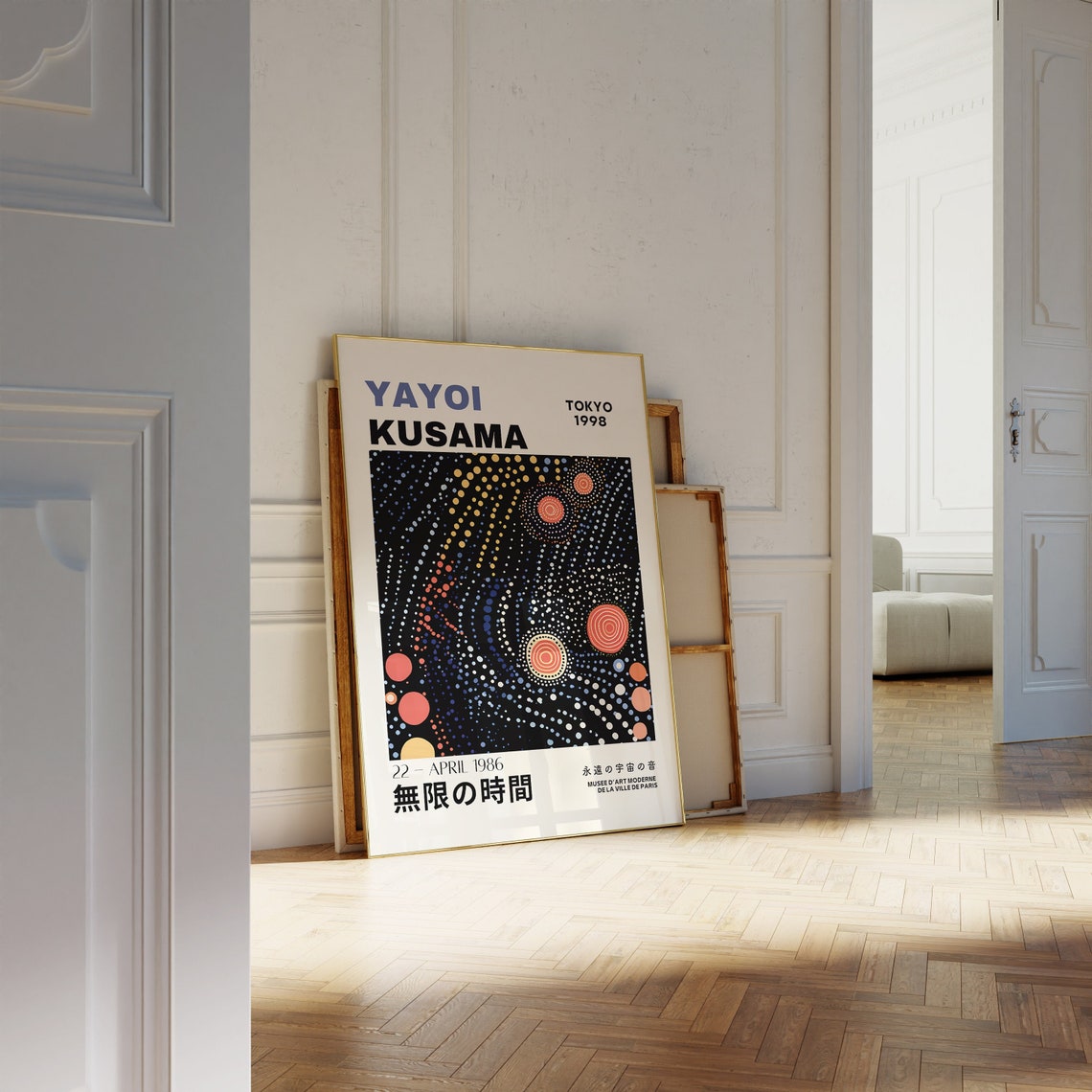 Yayoi Kusama Infinite Time Dot Spiral Tokyo 1986 Exhibition Poster