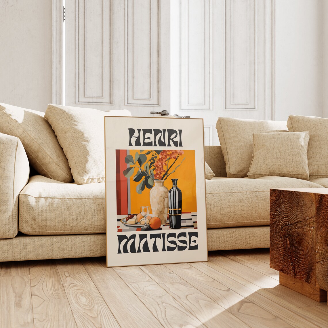 Matisse-Inspired Minimalist Floral Gallery Art Print - Image 3