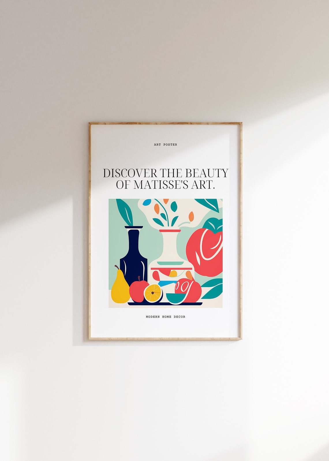 Henri Matisse Inspired Modern Fruit Still Life Minimal Poster