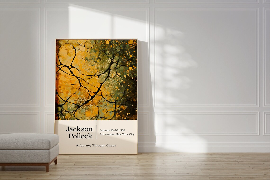 Jackson Pollock Abstract Wall Art, Maximalist Decor