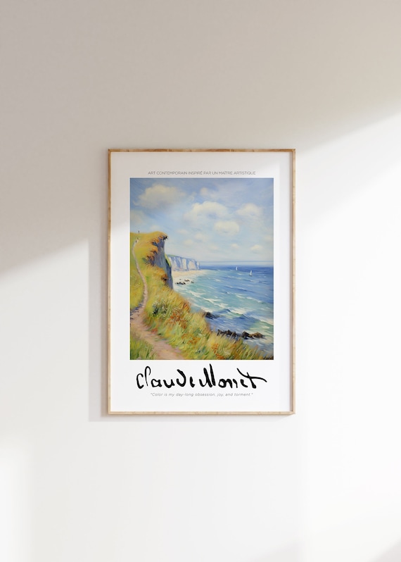 Claude Monet Poster Mid Century Modern Wall Art For Aesthetic Room Decor Monet Print As Best Friend Gift Monet Exhibition Poster