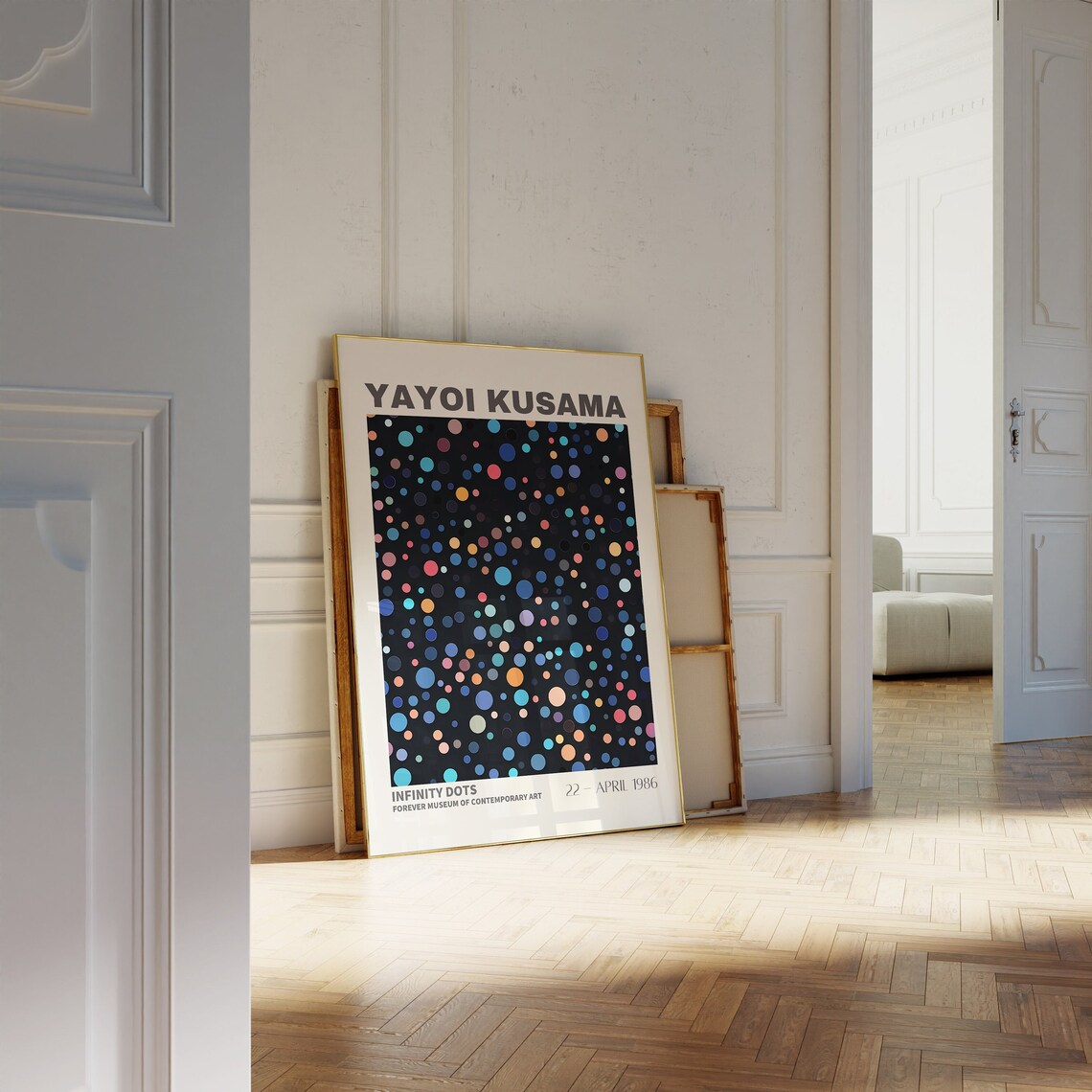 Yayoi Kusama-Inspired Abstract Japanese Art Print