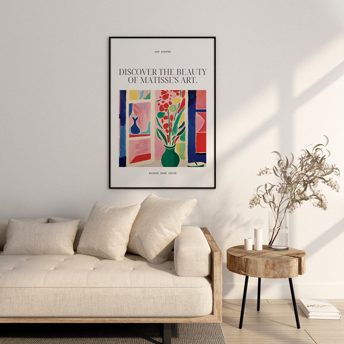 Henri Matisse Floral Still Life Green Vase Modern Wall Poster - Image 2