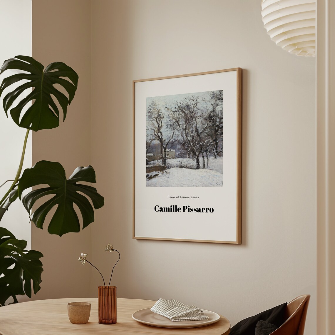 Camille Pissarro Snow at Louveciennes Winter Impressionist Poster - Image 2