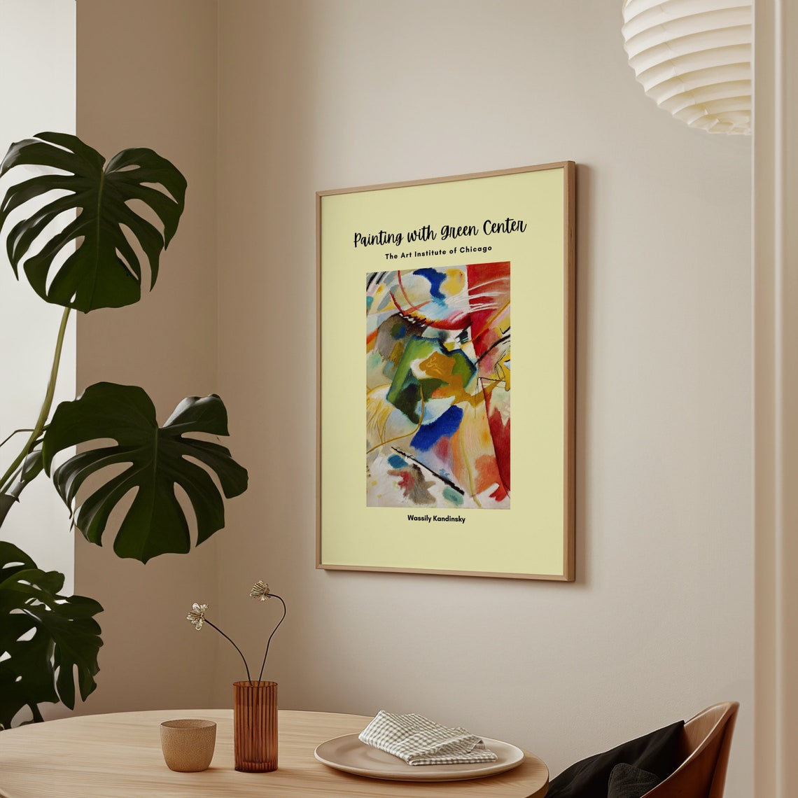 Wassily Kandinsky Painting with Green Center Chicago Art Poster - Image 2