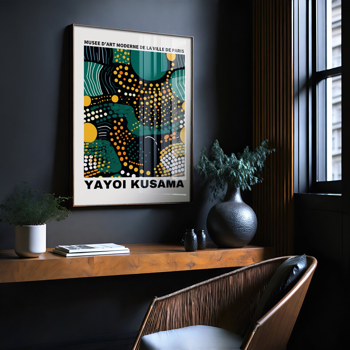 Yayoi Kusama Inspired Japanese Abstract Poster - Image 3