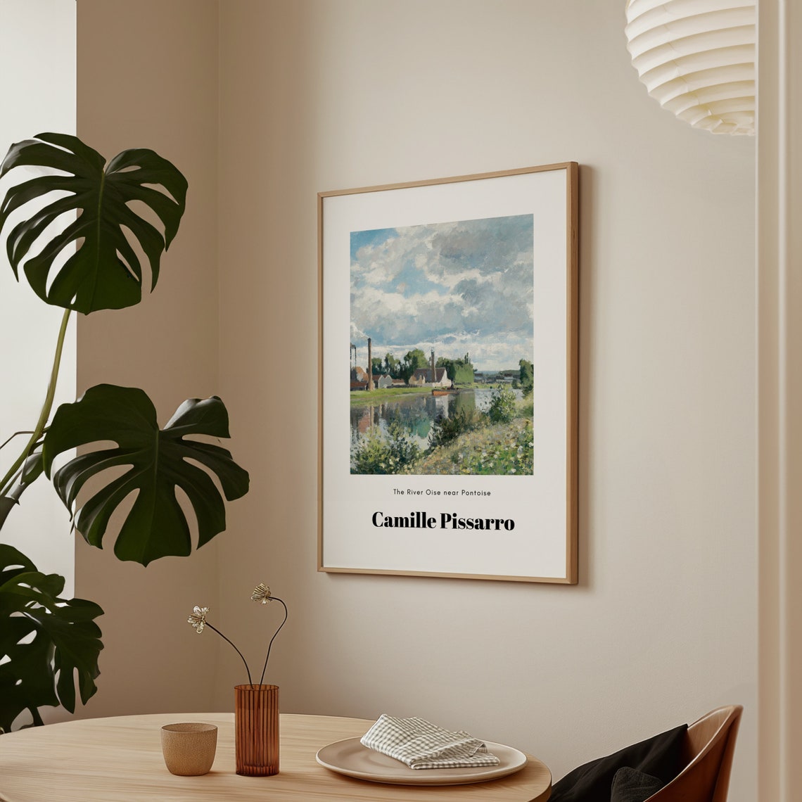 Camille Pissarro The River Oise Near Pontoise Impressionist Poster - Image 3