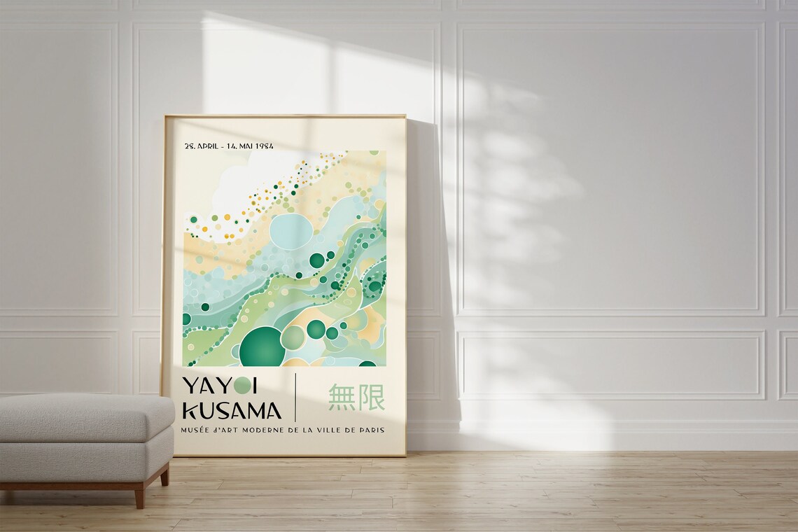 Yayoi Kusama Inspired Japanese Gallery Wall Print