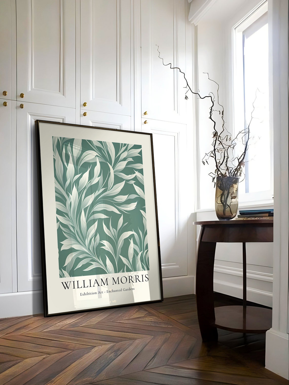 William Morris Enchanted Gardens Botanical Leaf Exhibition Art Poster - Image 3