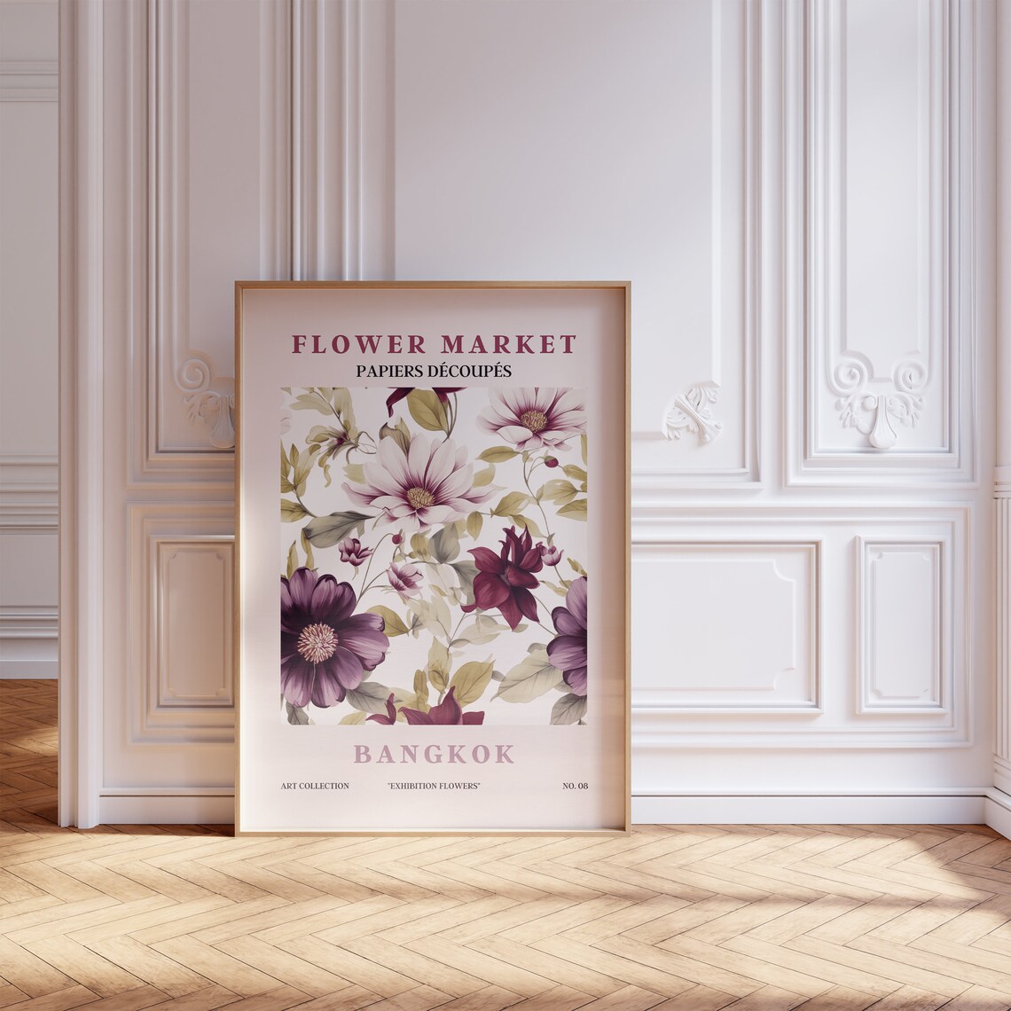 Flower Market Papiers Decoupes Bangkok Botanical Floral Art Poster - Image 3