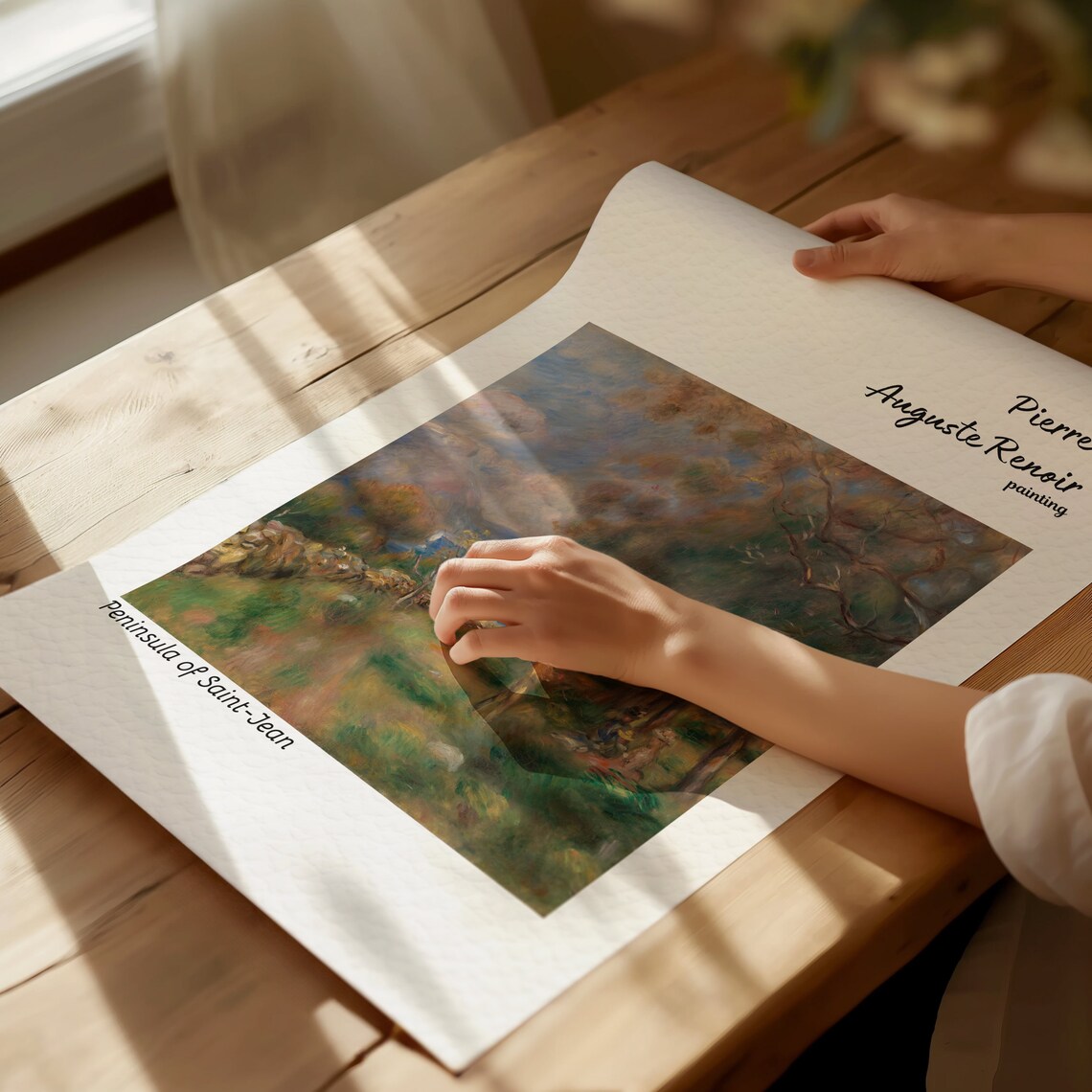 Renoir Peninsula of Saint Jean Coastal Trees Painting Poster - Image 2