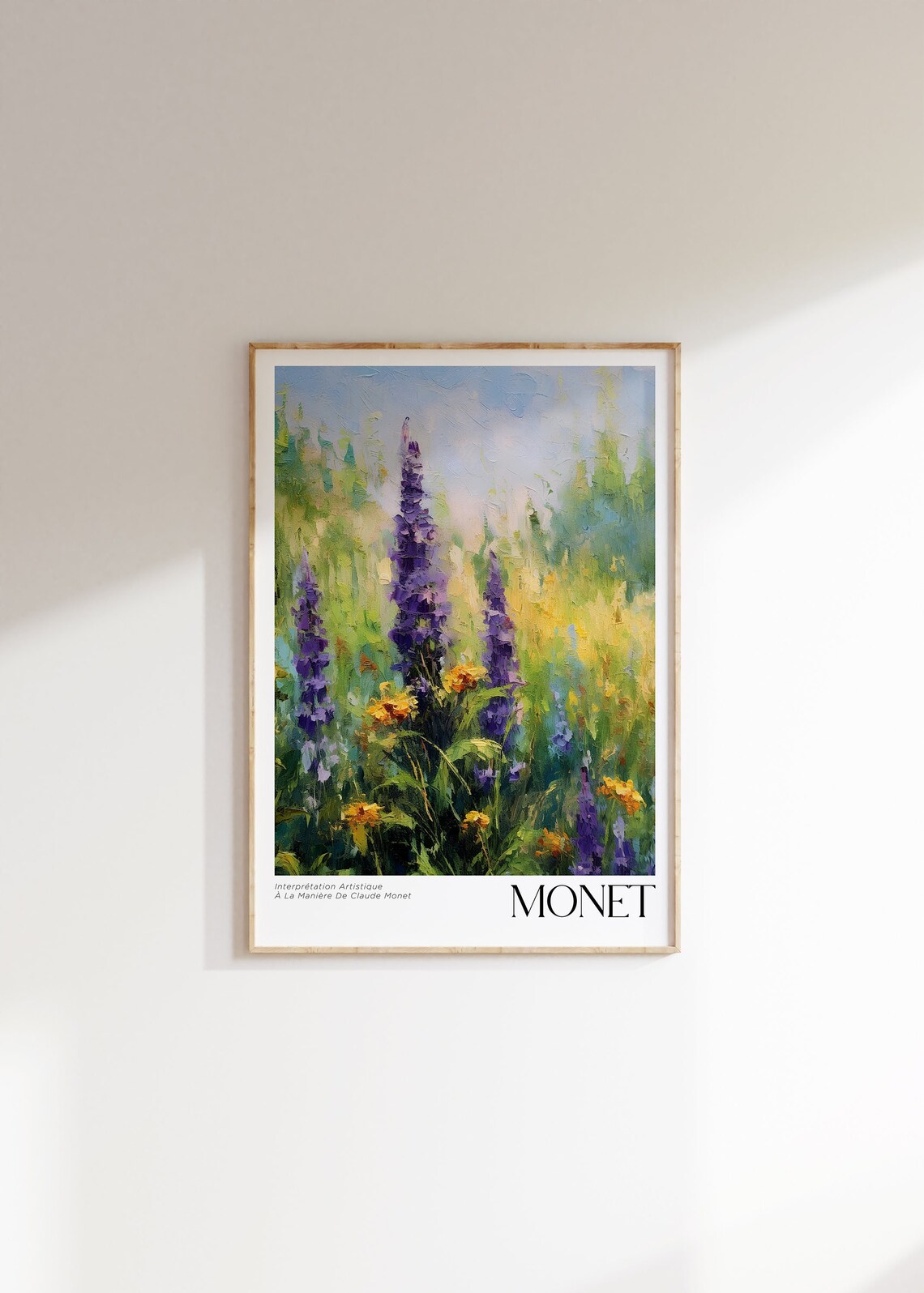 Claude Monet Mid-Century Modern Poster for Rooms