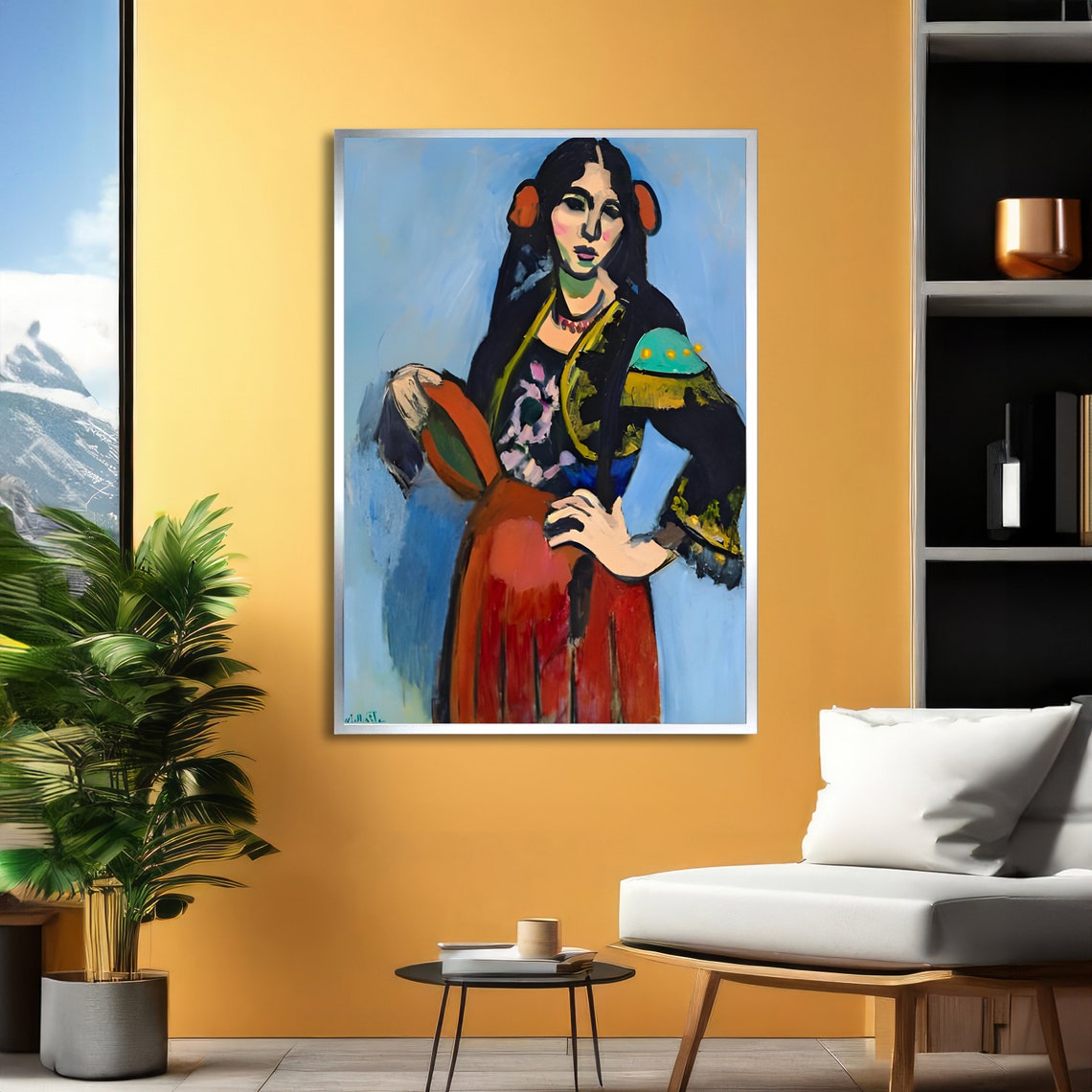 Flamenco Dancer Matisse Inspired Art Bold Abstract Print Modern Wall Art Ready To Hang Decoration - Image 2