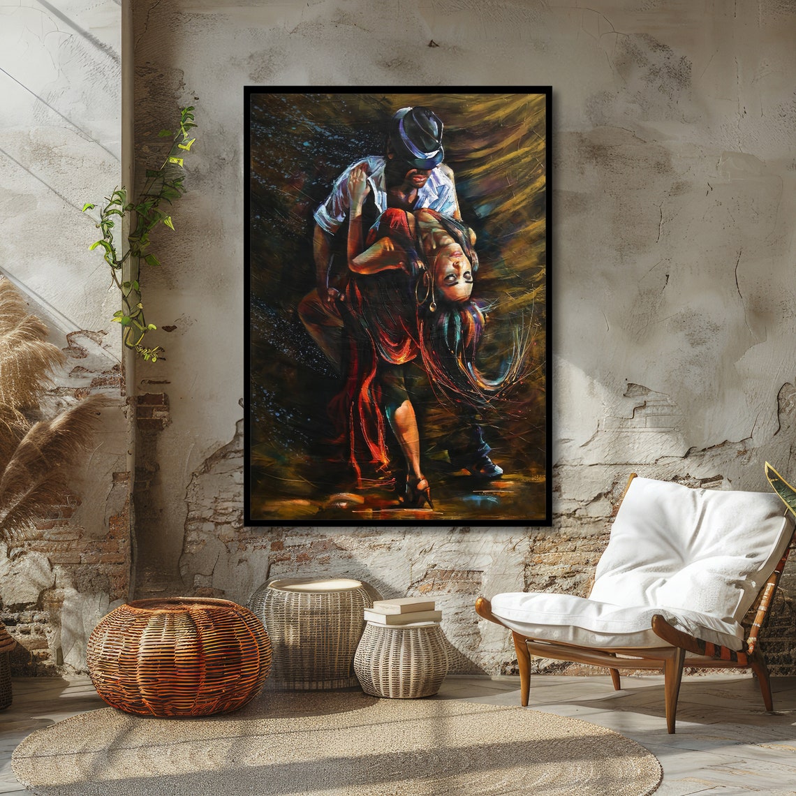 Passionate Tango Dance Art Romantic Dance Wall Print Tango Couple Poster Wall Art Design Ready To Hang Decoration - Image 4