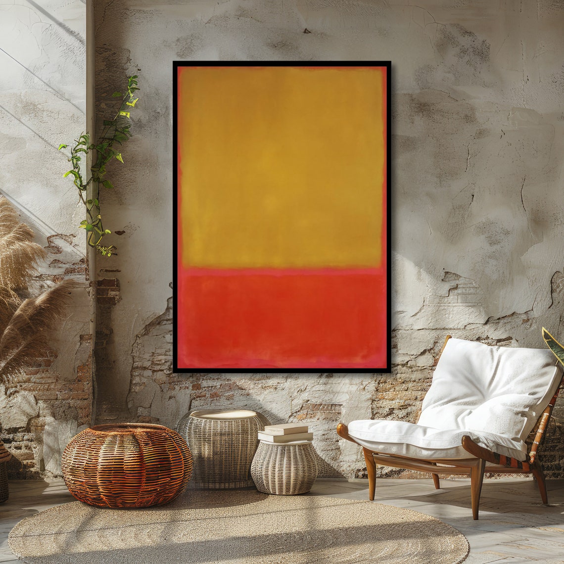 Sunset Serenity Rothko Inspired Abstract Ready To Hang Art - Image 4