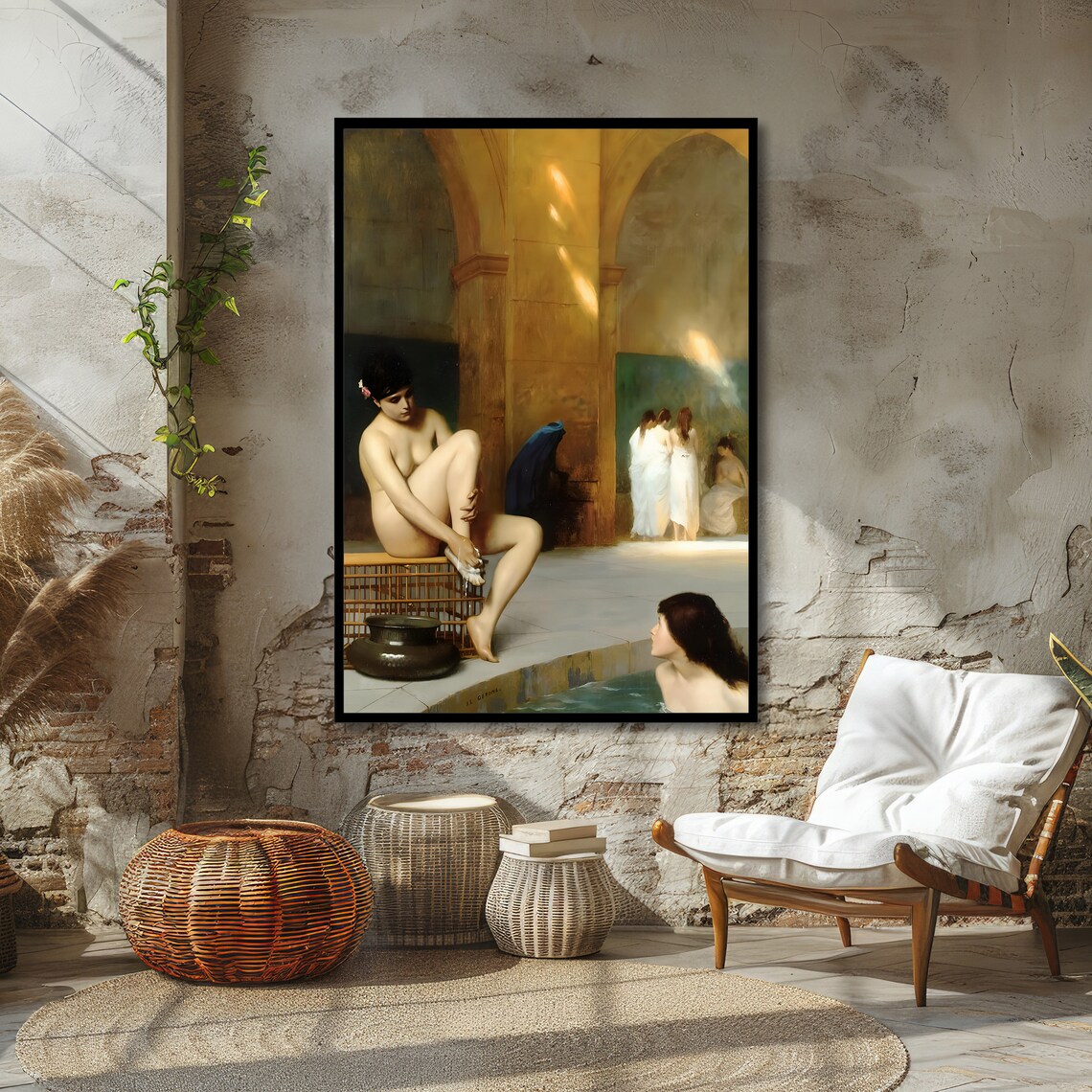 Jean-Leon Gerome Women of the Bath Moorish Bath Scene Poster - Image 2