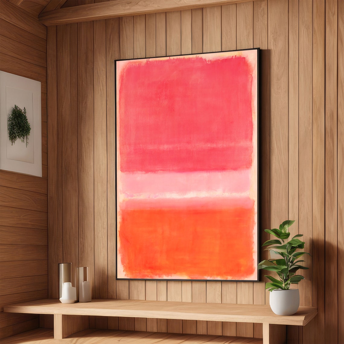 Passionate Pink Sunset Rothko Style Abstract Color Field Poster