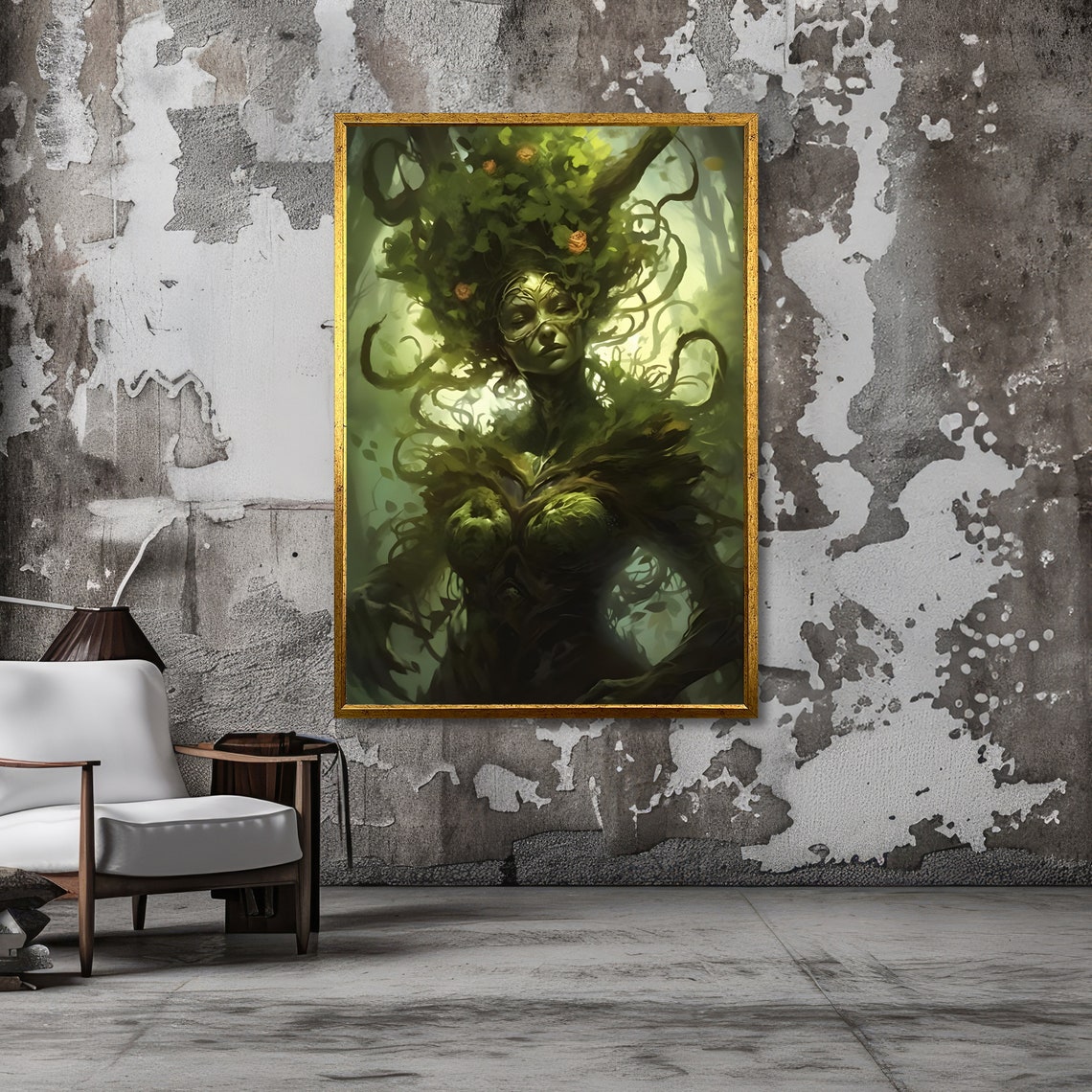 Enchanted Forest Guardian Mystical Nature Art Ready To Hang - Image 3