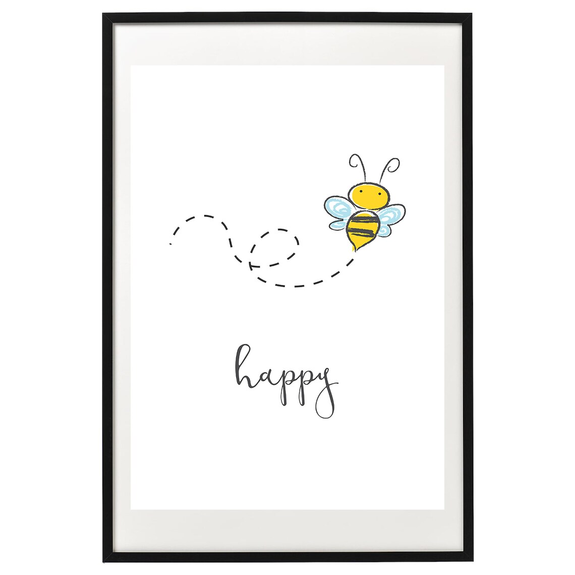 Bee Happy Poster, Cheerful Insect Art Print - Image 2