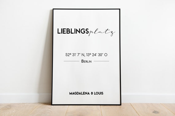 Favorite Place Personalized Coordinates Art Print
