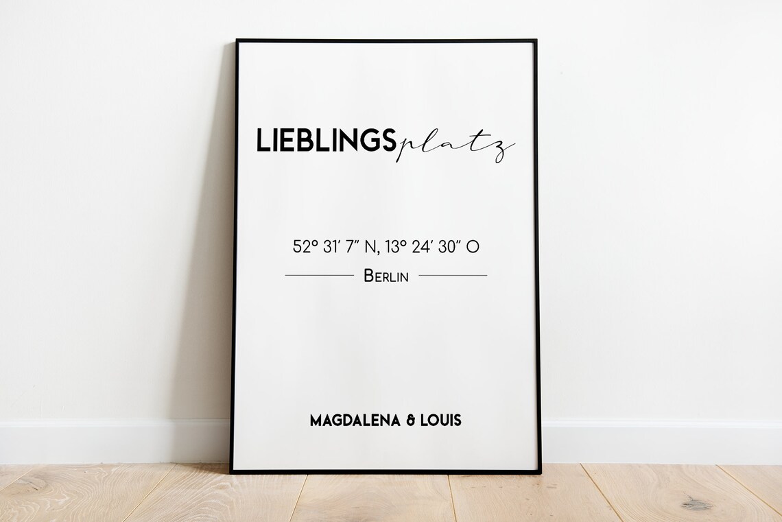 Favorite Place Personalized Coordinates Art Print
