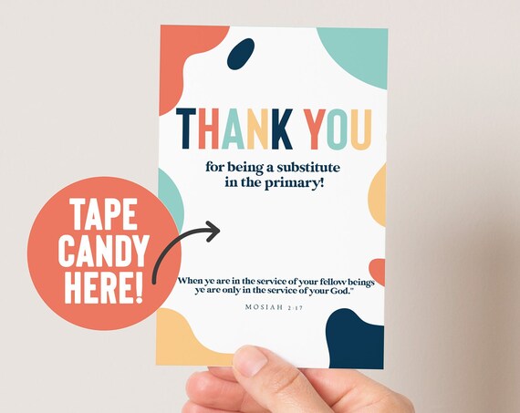 Primary Substitute Thank You Gift for Serving, Art Print