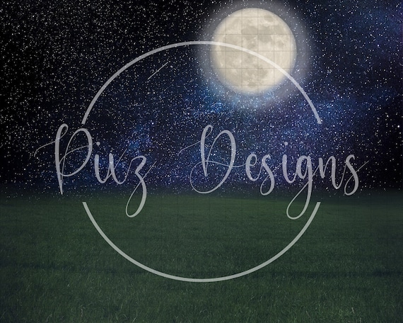 Starry Night Moon Backdrop, Van Gogh