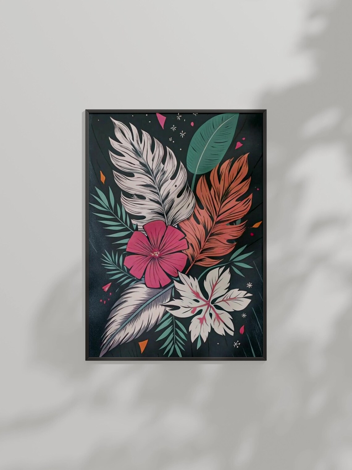 Tropical Botanical Wall Art Floral Illustration