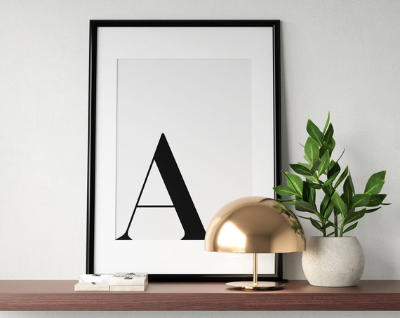 Letter Letter Sign Wall Art Letters Poster Alphabet Typography Print Initial Minimalist Letter Art