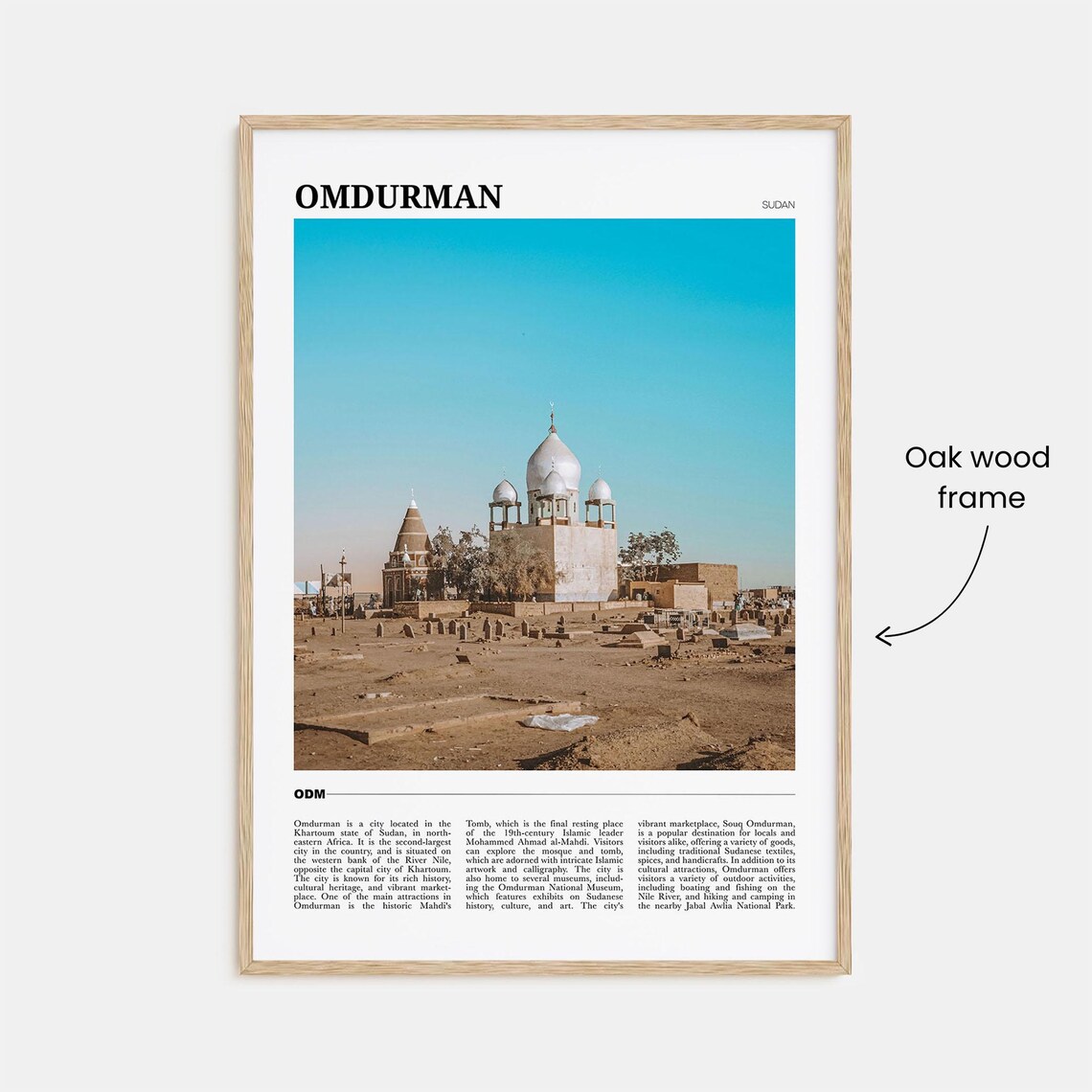 Omdurman Sudan Nile River Mahdi Tomb Domed Mosque Desert Photo Poster - Image 3