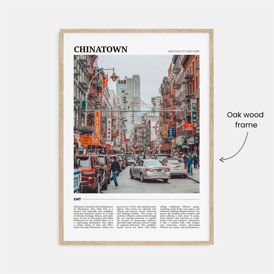 Chinatown New York City Manhattan Busy Street Scene Travel Poster - Image 3