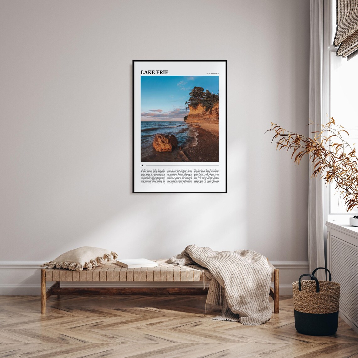 Lake Erie Travel Poster, USA Wall Art Print - Image 4