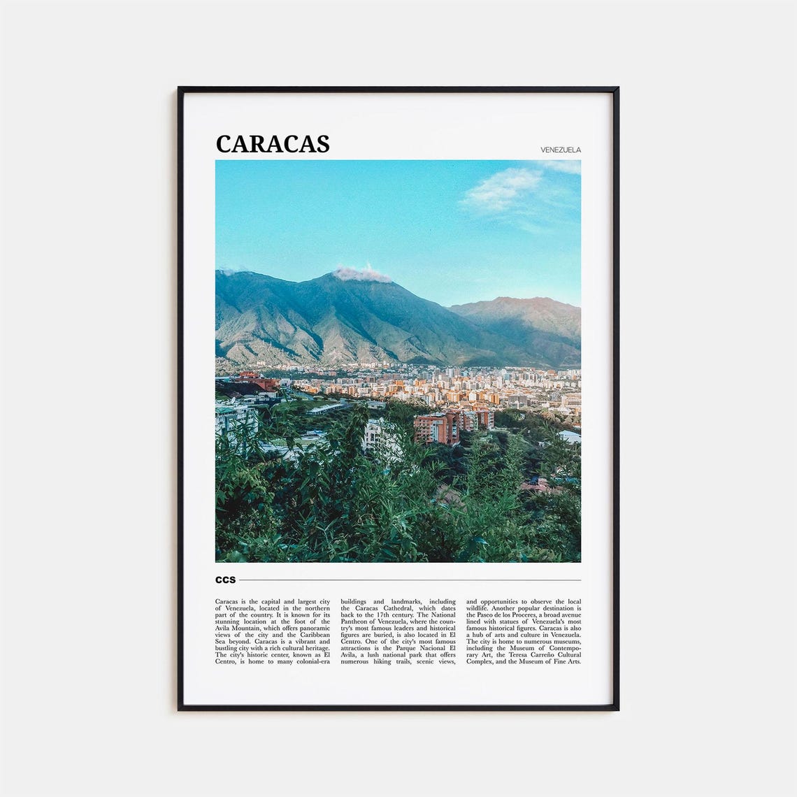 Caracas Travel Poster No 2 Caracas Wall Art Caracas Poster Print Caracas Photo Caracas Decor Venezuela