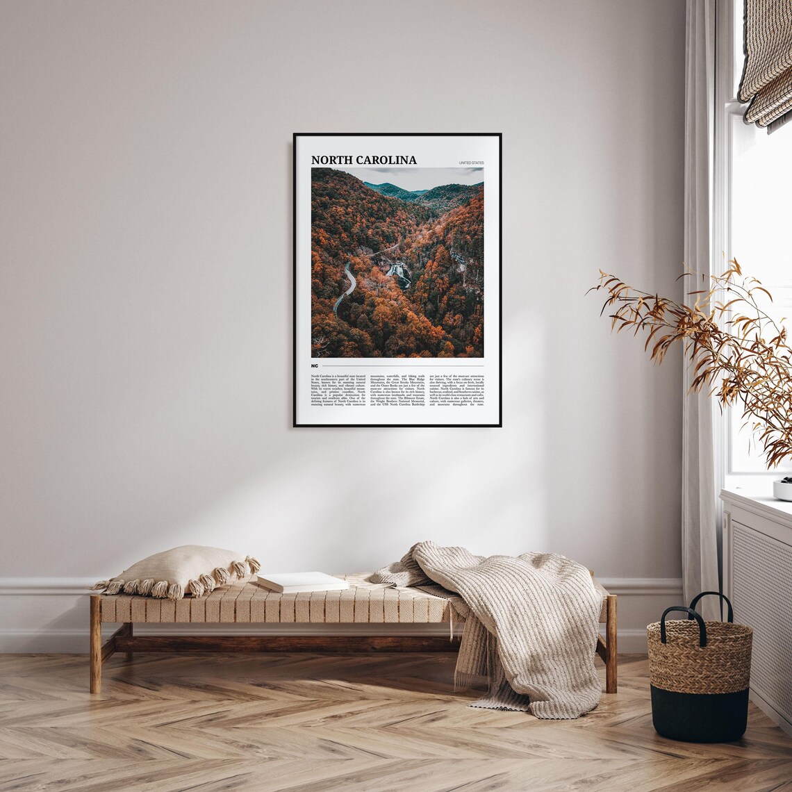 North Carolina Travel Poster, USA Wall Art - Image 4