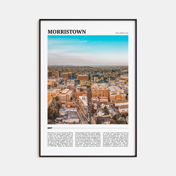 Morristown Travel Poster, New Jersey USA
