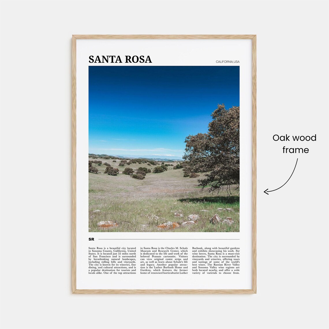 Santa Rosa California Rolling Hills Grassland Landscape Photo Poster - Image 3