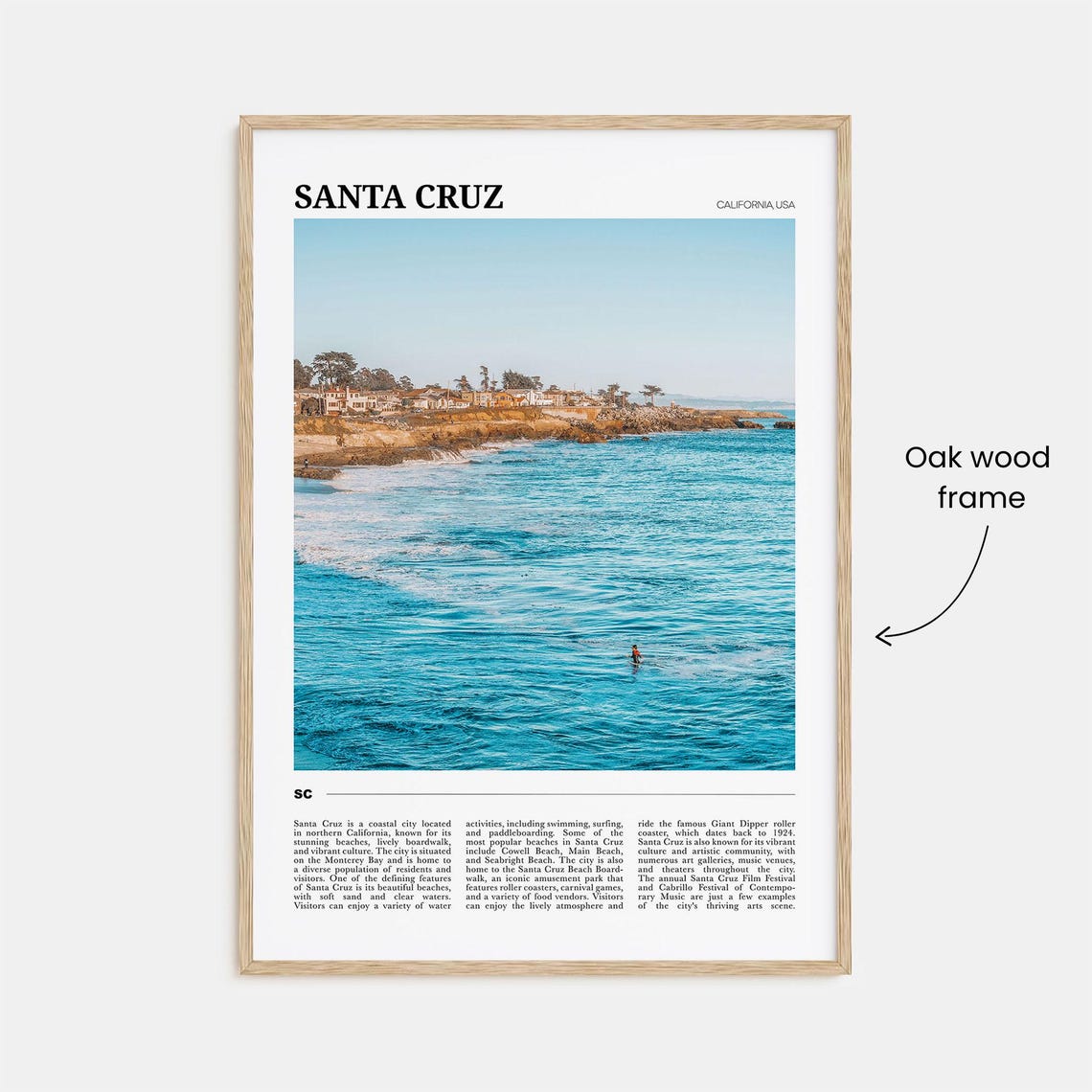 Santa Cruz Travel Poster No 3 Santa Cruz Wall Art Santa Cruz Poster Print Santa Cruz Photo Santa Cruz Decor California Usa - Image 3