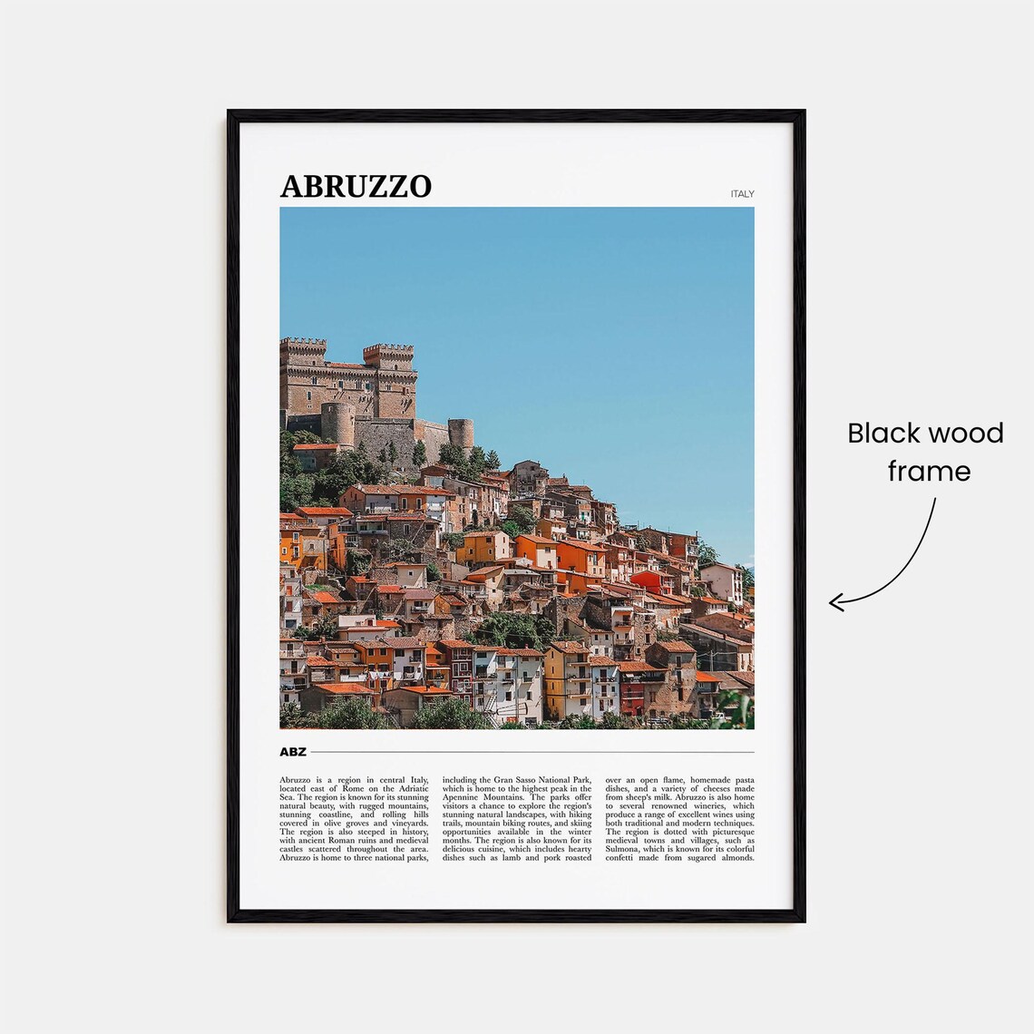 Abruzzo Travel Poster, Italy Travel Poster Print - Image 2